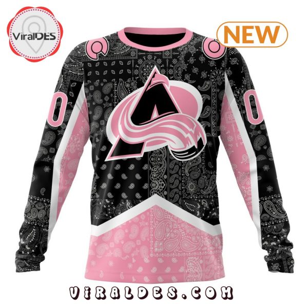 NHL Colorado Avalanche Special Pink Paisley Design Hoodie