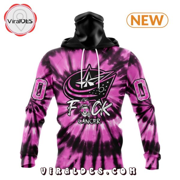 NHL Columbus Blue Jackets Special Pink F!ck Cancer Design Hoodie