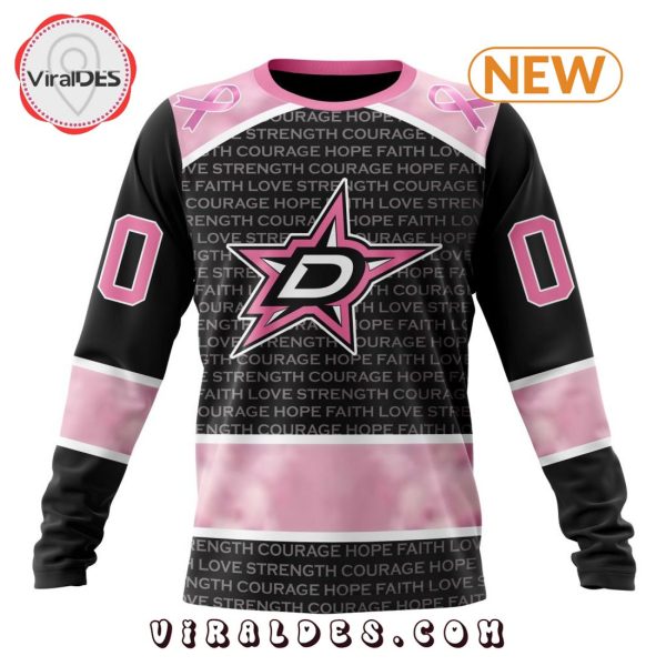 NHL Dallas Stars Special Pink Fight Breast Cancer Design Hoodie