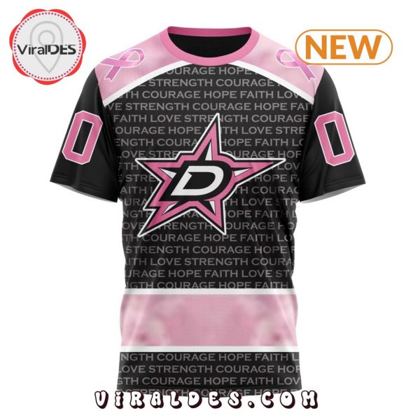 NHL Dallas Stars Special Pink Fight Breast Cancer Design Hoodie