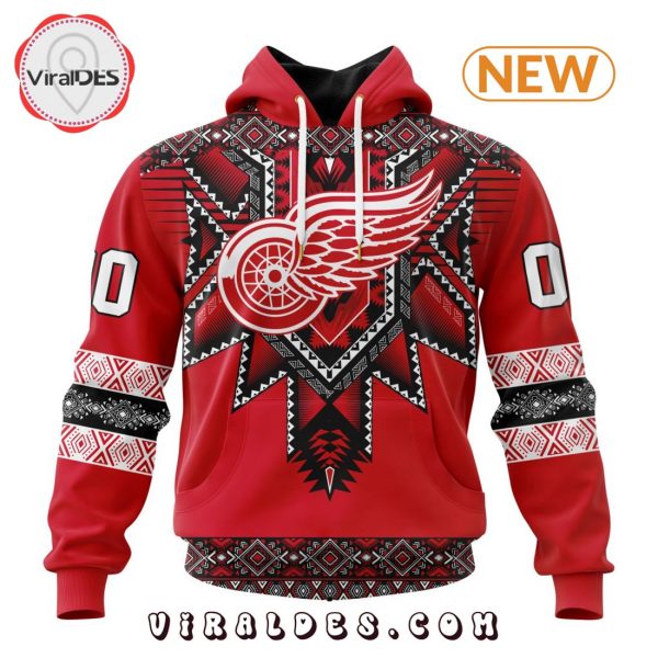 NHL Detroit Red Wings Special Native Heritage Design Hoodie