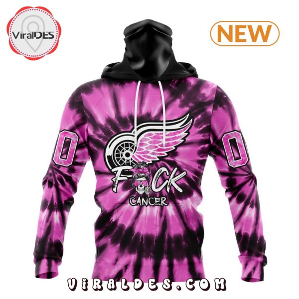 NHL Detroit Red Wings Special Pink F!ck Cancer Design Hoodie