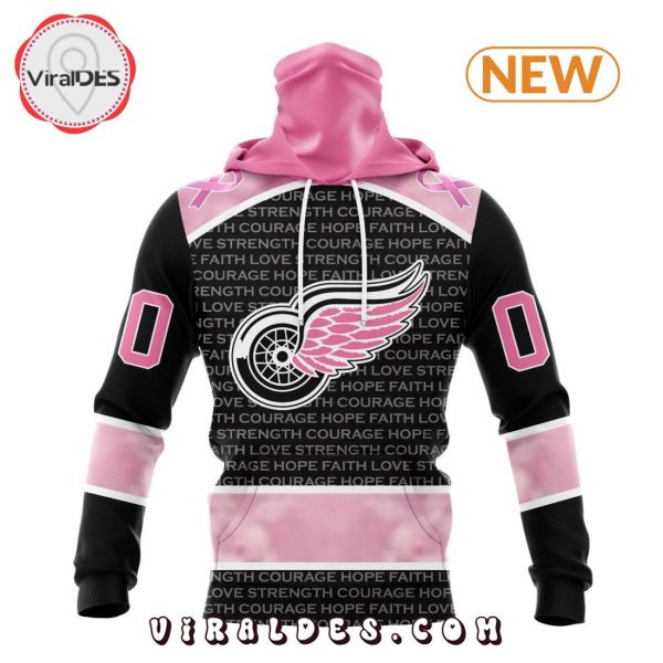 NHL Detroit Red Wings Special Pink Fight Breast Cancer Design Hoodie