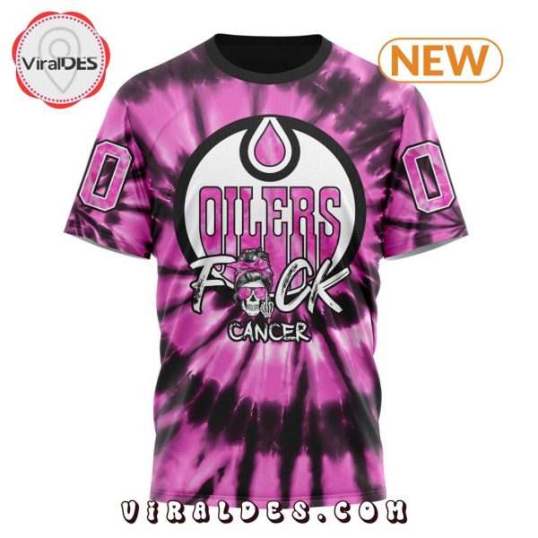 NHL Edmonton Oilers Special Pink F!ck Cancer Design Hoodie