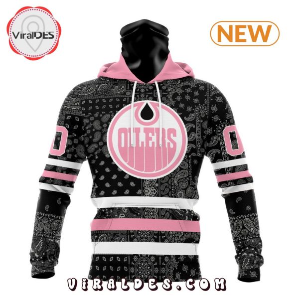 NHL Edmonton Oilers Special Pink Paisley Design Hoodie