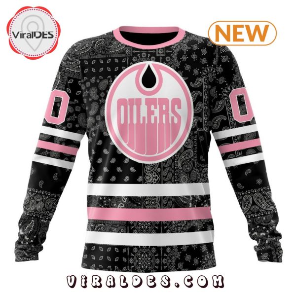 NHL Edmonton Oilers Special Pink Paisley Design Hoodie