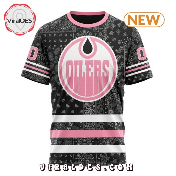 NHL Edmonton Oilers Special Pink Paisley Design Hoodie