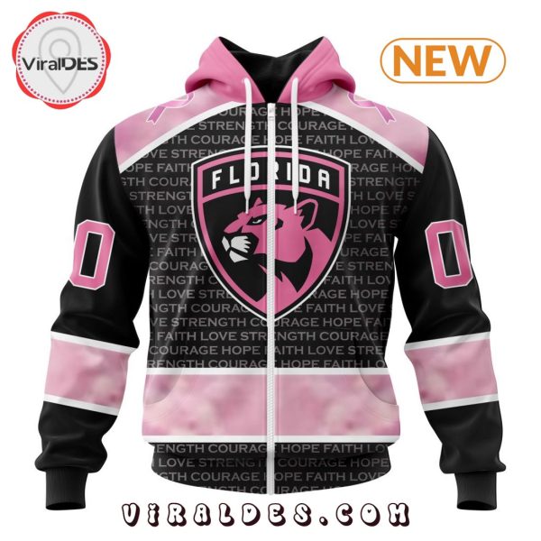 NHL Florida Panthers Special Pink Fight Breast Cancer Design Hoodie