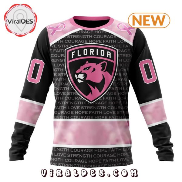 NHL Florida Panthers Special Pink Fight Breast Cancer Design Hoodie