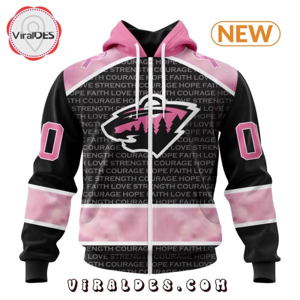 NHL Minnesota Wild Special Pink Fight Breast Cancer Design Hoodie