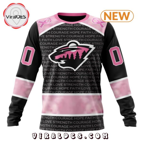 NHL Minnesota Wild Special Pink Fight Breast Cancer Design Hoodie