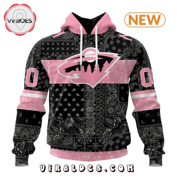 NHL Minnesota Wild Special Pink Paisley Design Hoodie