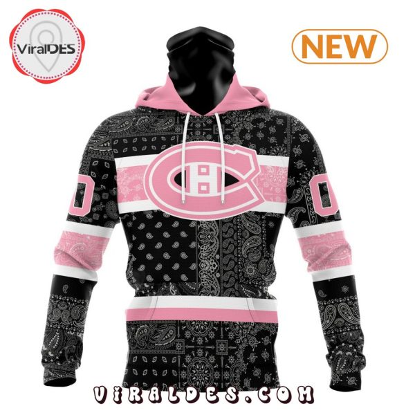 NHL Montreal Canadiens Special Pink Paisley Design Hoodie