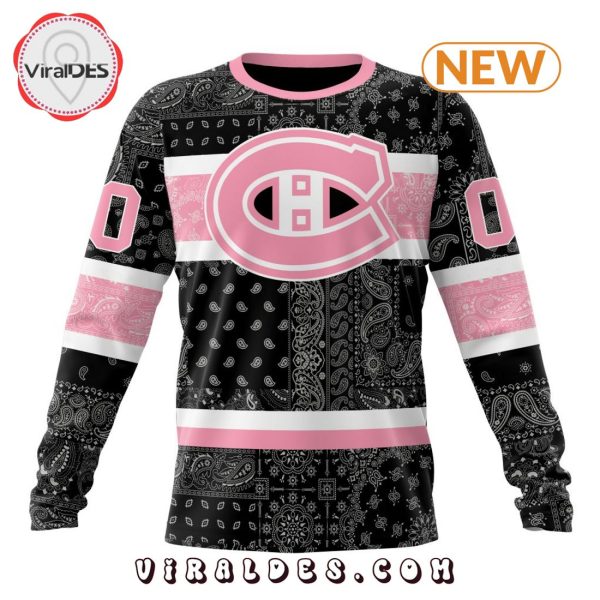 NHL Montreal Canadiens Special Pink Paisley Design Hoodie