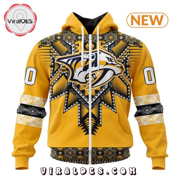 NHL Nashville Predators Special Native Heritage Design Hoodie