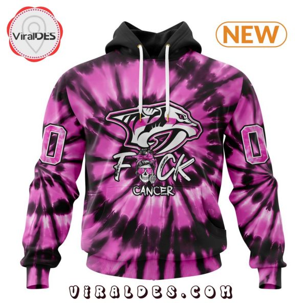 NHL Nashville Predators Special Pink F!ck Cancer Design Hoodie