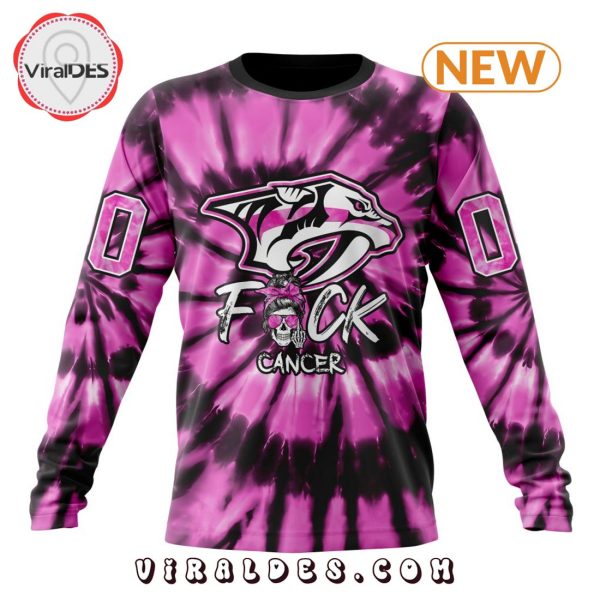 NHL Nashville Predators Special Pink F!ck Cancer Design Hoodie