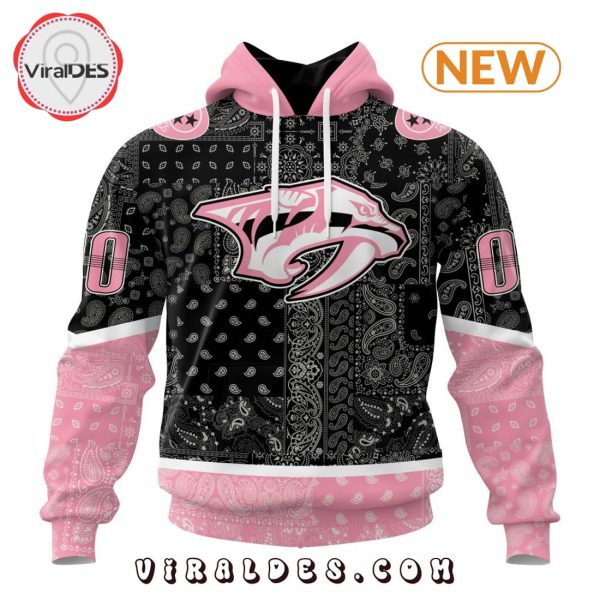 NHL Nashville Predators Special Pink Paisley Design Hoodie