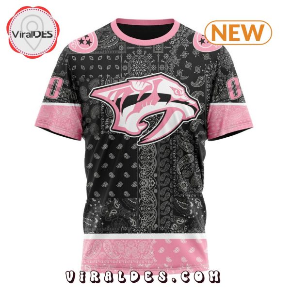 NHL Nashville Predators Special Pink Paisley Design Hoodie