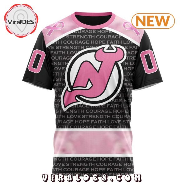 NHL New Jersey Devils Special Pink Fight Breast Cancer Design Hoodie