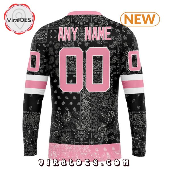 NHL New Jersey Devils Special Pink Paisley Design Hoodie