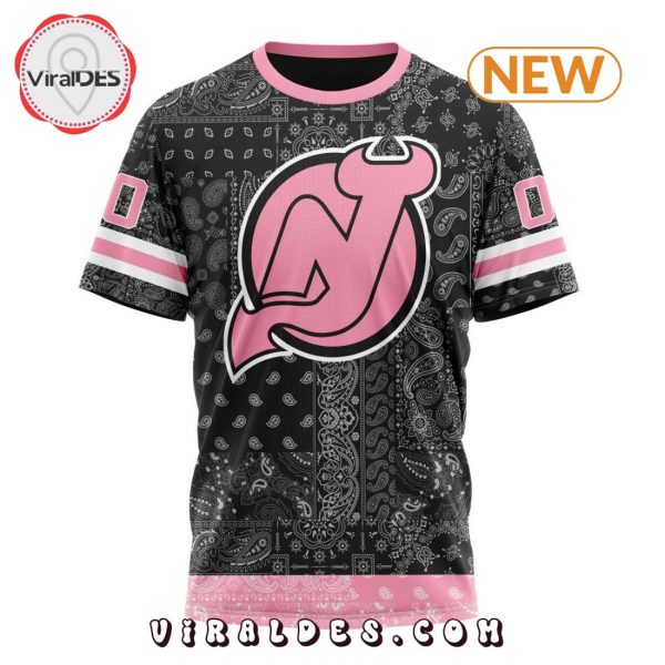 NHL New Jersey Devils Special Pink Paisley Design Hoodie