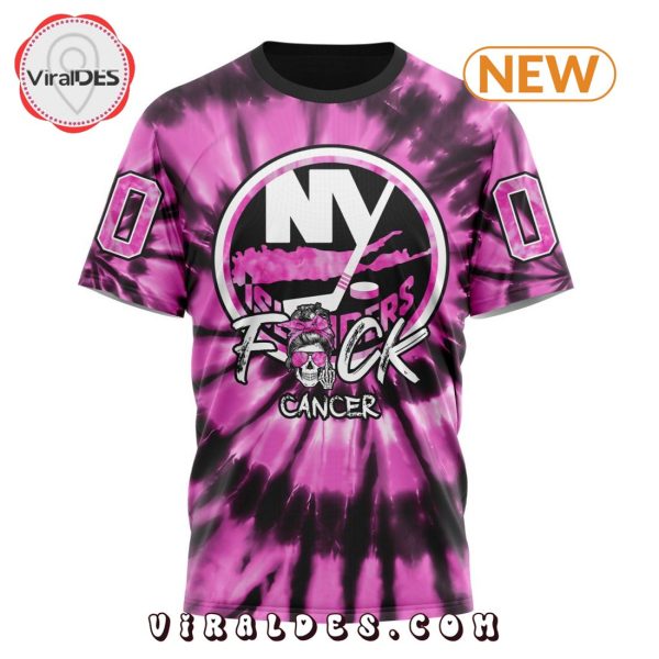 NHL New York Islanders Special Pink F!ck Cancer Design Hoodie