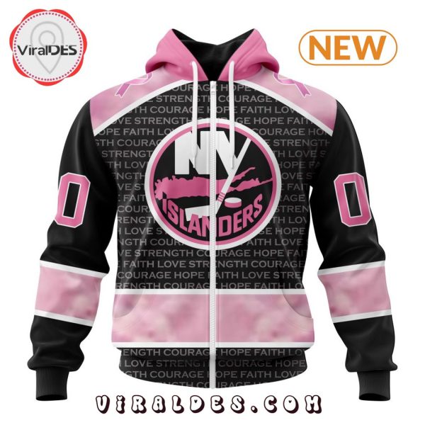 NHL New York Islanders Special Pink Fight Breast Cancer Design Hoodie