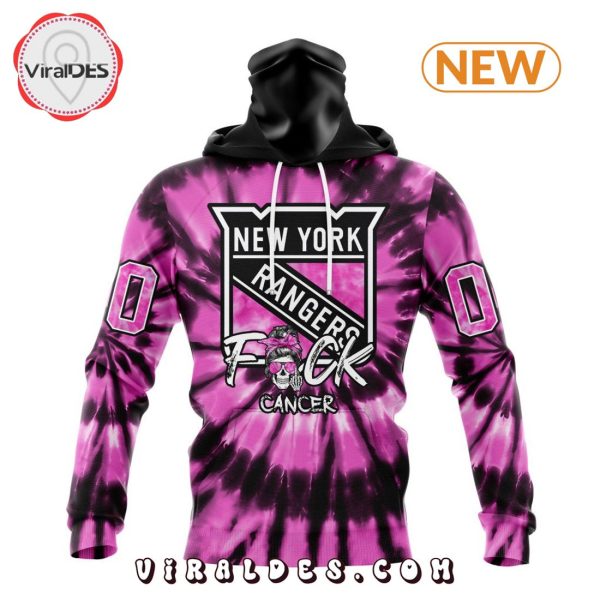 NHL New York Rangers Special Pink F!ck Cancer Design Hoodie