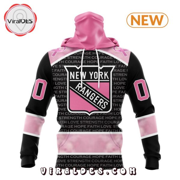 NHL New York Rangers Special Pink Fight Breast Cancer Design Hoodie