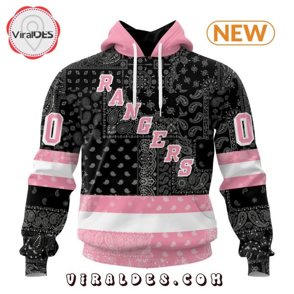 NHL New York Rangers Special Pink Paisley Design Hoodie