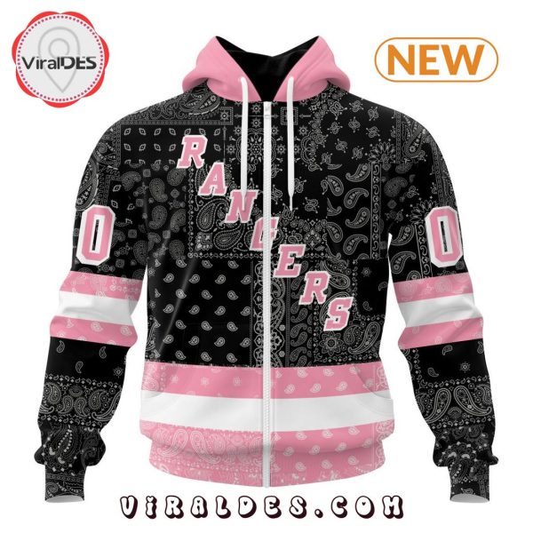 NHL New York Rangers Special Pink Paisley Design Hoodie