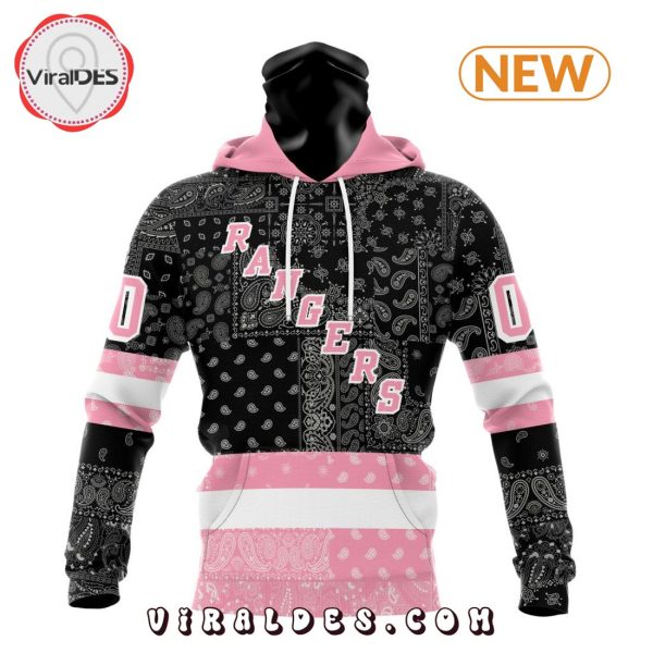 NHL New York Rangers Special Pink Paisley Design Hoodie