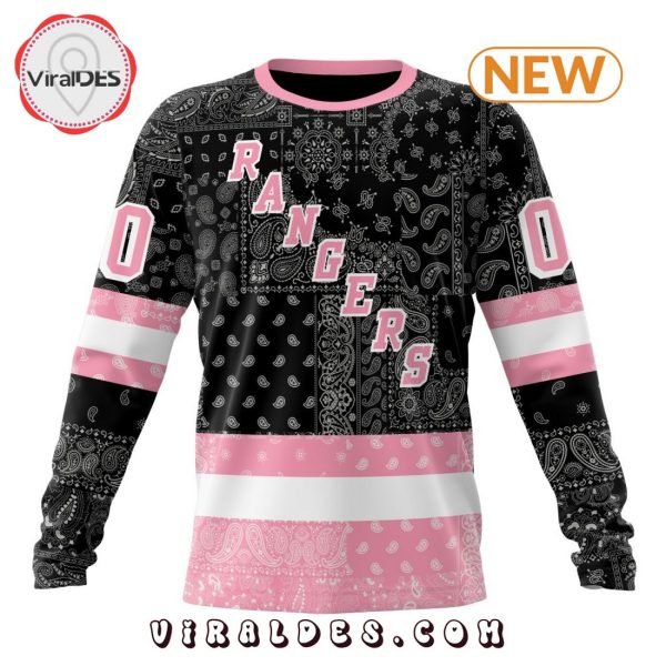 NHL New York Rangers Special Pink Paisley Design Hoodie