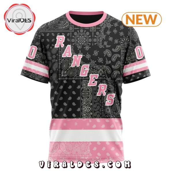 NHL New York Rangers Special Pink Paisley Design Hoodie