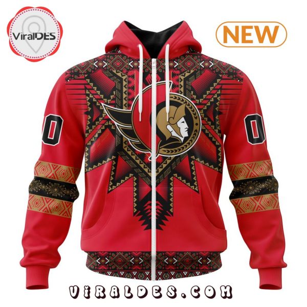 NHL Ottawa Senators Special Native Heritage Design Hoodie