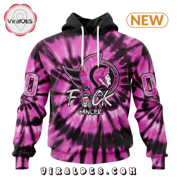 NHL Ottawa Senators Special Pink F!ck Cancer Design Hoodie