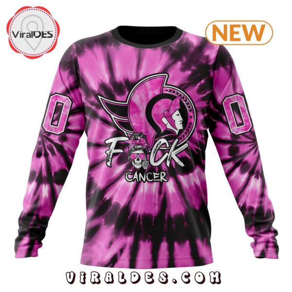 NHL Ottawa Senators Special Pink F!ck Cancer Design Hoodie