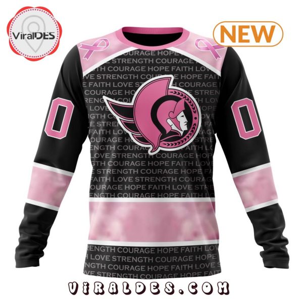 NHL Ottawa Senators Special Pink Fight Breast Cancer Design Hoodie