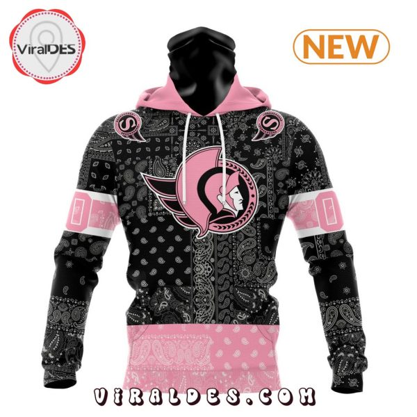 NHL Ottawa Senators Special Pink Paisley Design Hoodie