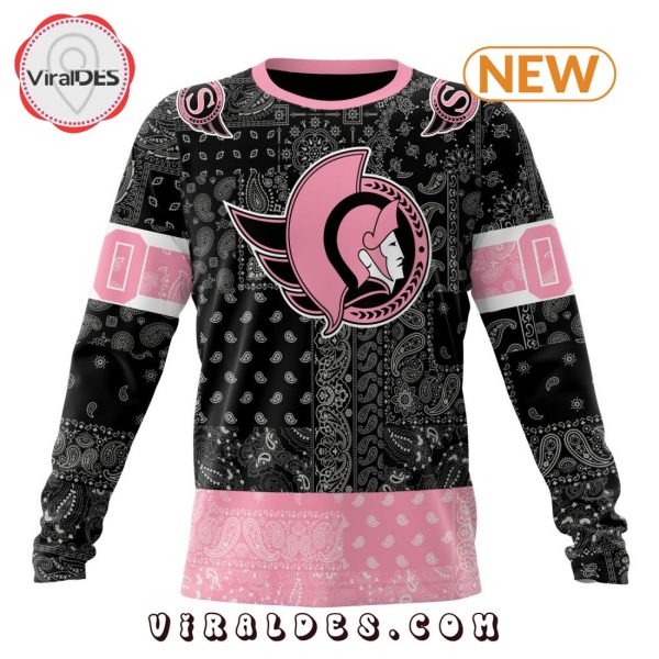 NHL Ottawa Senators Special Pink Paisley Design Hoodie