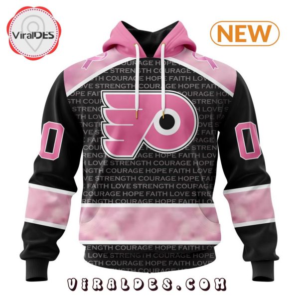 NHL Philadelphia Flyers Special Pink Fight Breast Cancer Design Hoodie