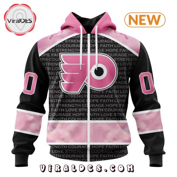 NHL Philadelphia Flyers Special Pink Fight Breast Cancer Design Hoodie