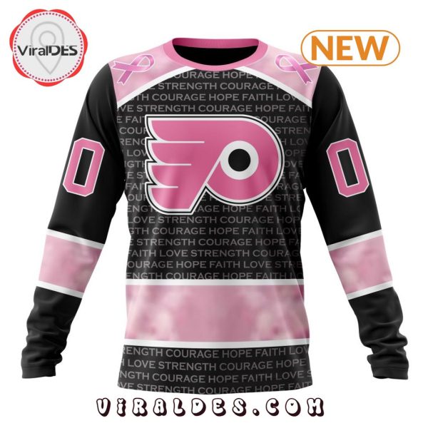 NHL Philadelphia Flyers Special Pink Fight Breast Cancer Design Hoodie