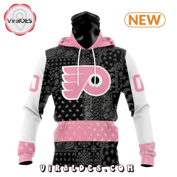 NHL Philadelphia Flyers Special Pink Paisley Design Hoodie