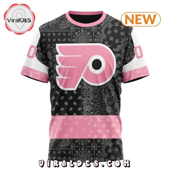 NHL Philadelphia Flyers Special Pink Paisley Design Hoodie