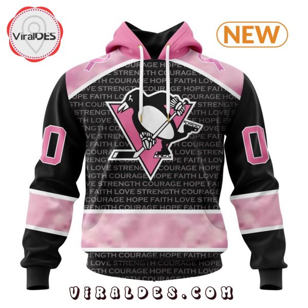 NHL Pittsburgh Penguins Special Pink Fight Breast Cancer Design Hoodie