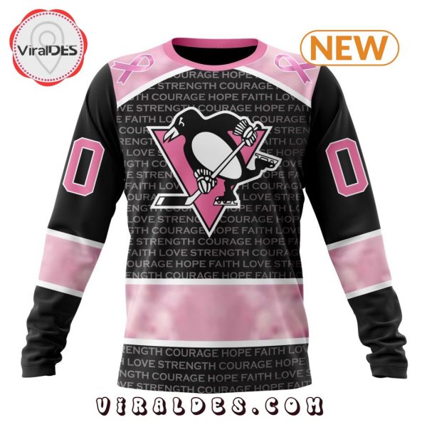 NHL Pittsburgh Penguins Special Pink Fight Breast Cancer Design Hoodie