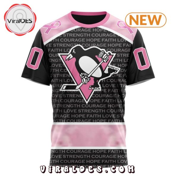 NHL Pittsburgh Penguins Special Pink Fight Breast Cancer Design Hoodie