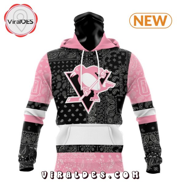 NHL Pittsburgh Penguins Special Pink Paisley Design Hoodie